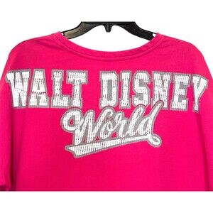 DISNEY PARKS Walt Disney World "71" Pink Pullover Sweatshirt Vacation XL NEW